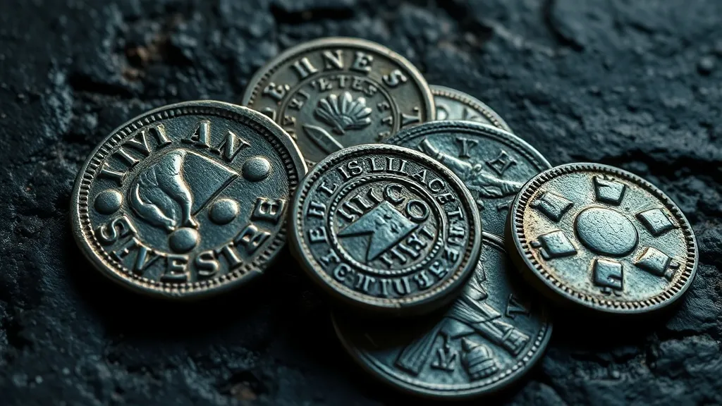 Cinematic close-up of ancient Lydian and Greek silver coins